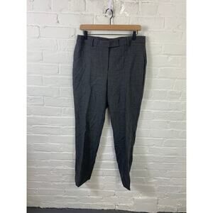 Talbots Women's High Rise Flat Front Straight Ankle Pant Gray Size 10